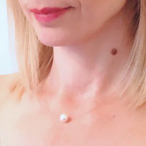 Beautiful real single pearl necklace